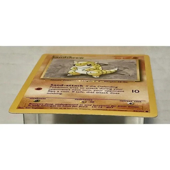 Sandshrew 62/102 Base Set Unlimited 1999-2000 WOTC Pokemon LP Vintage - Picture 4 of 12